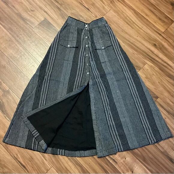 House‎ of Harlow x Revolve Jonah Maxi Skirt Black/White front Split Size XS - Picture 7 of 13